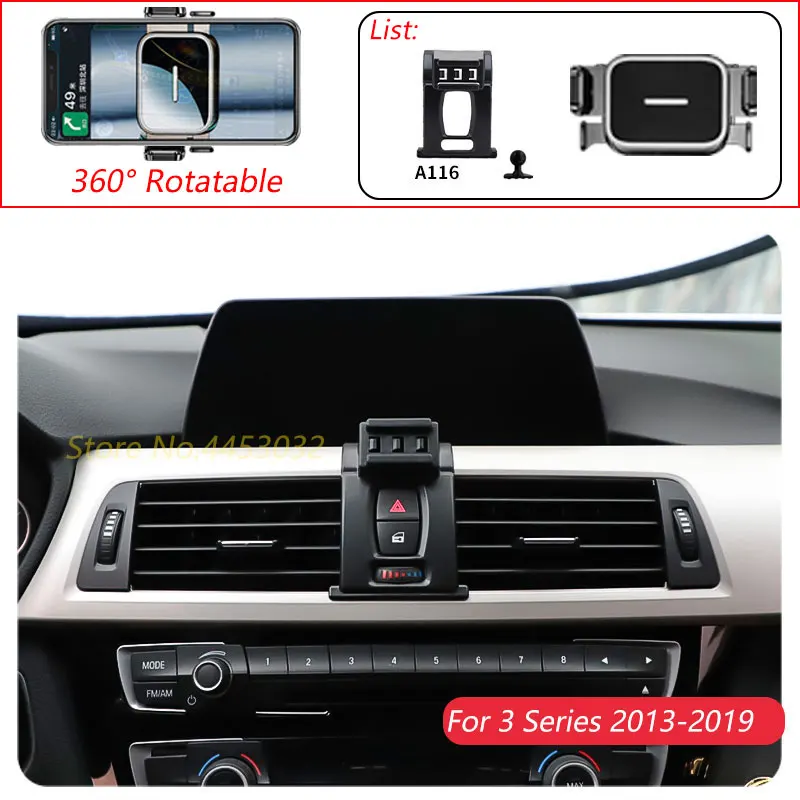 1 anzug Auto Telefon Halter Für BMW F30 F31 3 Serie 2013-2019 Air Outlet Drehbare Ständer einhand bedienung Halterung Zubehör Image