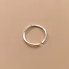 Größe 53-57mm Welle 925 Sterling Silber Ringe Für Frauen Einstellbare Korean Mode Geometrie Brief Linie Frauen Ring mädchen