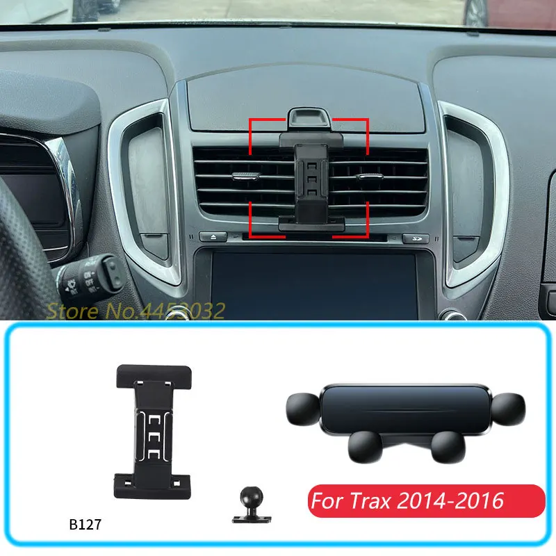 Auto Telefon Halter Für Chevrolet Trax 2014-2016 Schwerkraft Ständer Halterung Unterstützung Horizontale GPS Mobile Halterung Zubehör Mit basis Image
