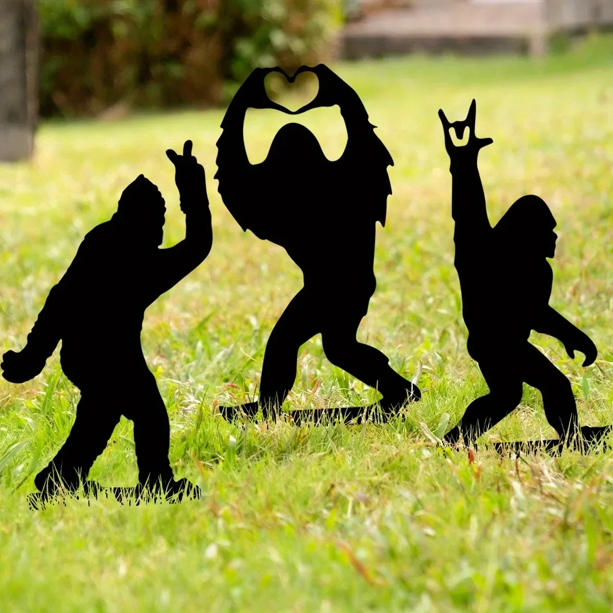 Metall dekorative Garten pfähle Sasquatch Geschenke für Männer Frauen, Sasquatch Statue Dekorationen im Freien, Eisen Kunst, Eisen Kunst Silhouette Image
