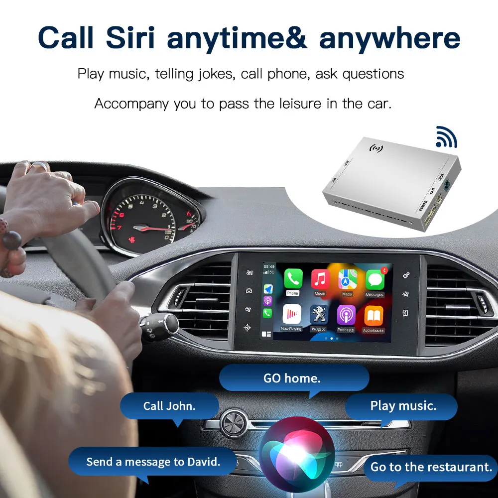 CARABC Drahtlose Carplay Android Auto Für Peugeot & Citroen SMEG & MRN NAC 208 308 508 3008 & C4 DS3 DS5 Unterstützung Reverse Kamera Image