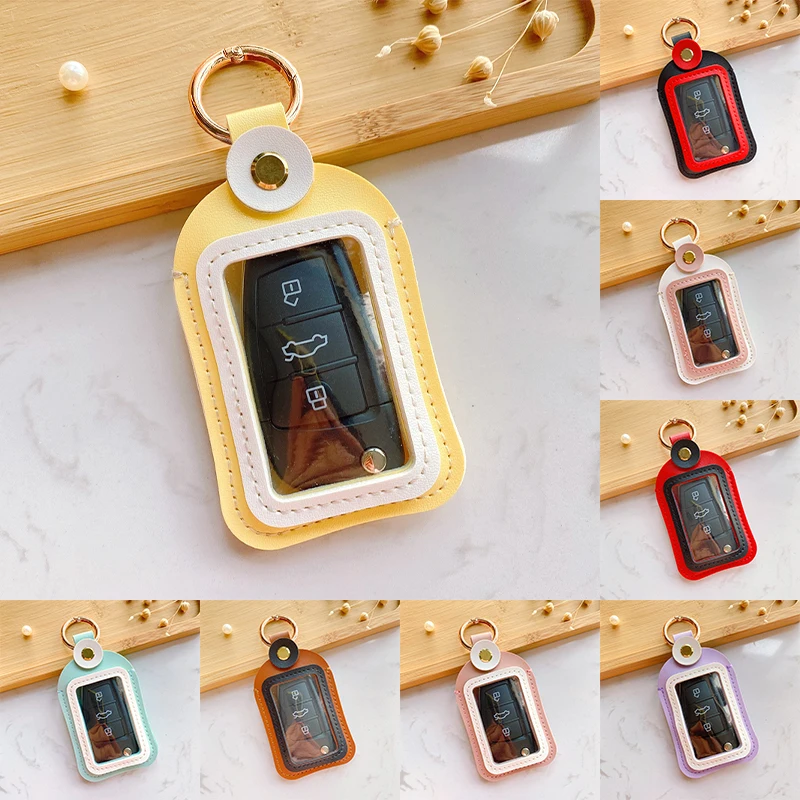 Universal 4.5*8cm Autos chl üssel etui Abdeckung Ferns chutz schale Zubehör Schlüssel Aufbewahrung tasche Image