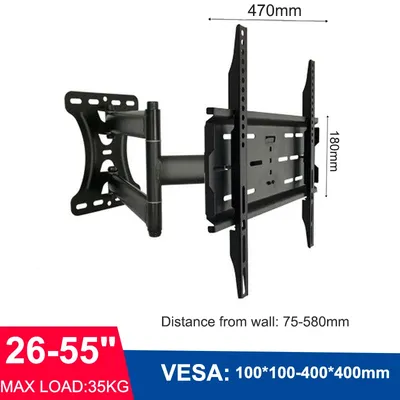 Full-Motion-TV-Wand halterung für die meisten 26-55-Zoll-Fernseher mit bis zu 35kg Wand halterung und Gelenk armen max. Vesa 400x400mm