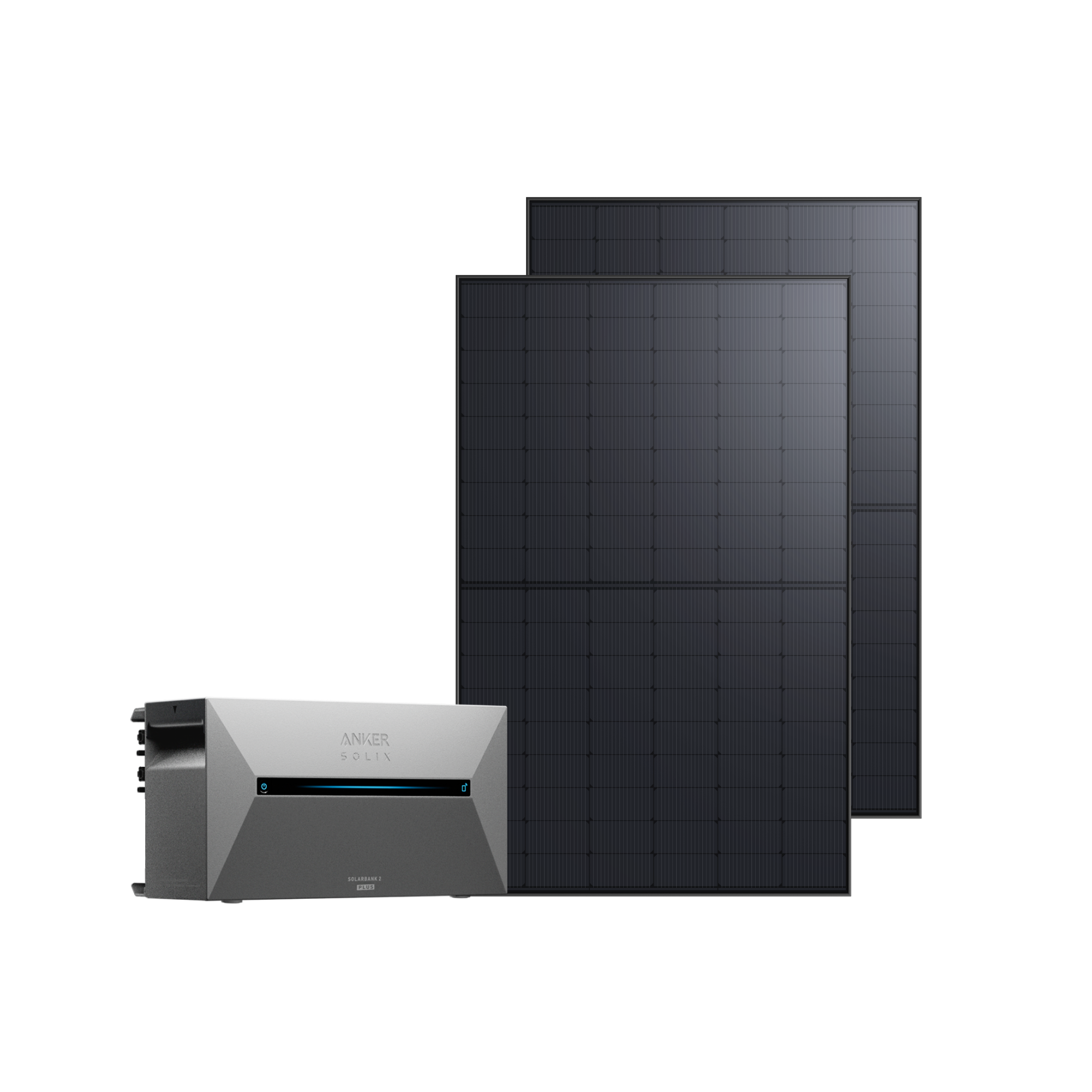 Anker SOLIX Solarbank 2 E1600 Plus + 870Wp Bifaziales Solarmodul