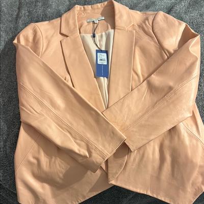 Rebecca Minkoff Jackets & Coats | Banana Republic Peach Blazer | Color: Cream/Pink | Size: 8