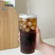 Tazza di vetro a righe da 600 ml con coperchio e cannuccia Tazza di succo di tè al latte trasparente Bicchieri per acqua ghiacciata Tazza da caffè Bar Bicchieri