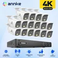 ANNKE 16CH 8MP POE Sistema di telecamere di sicurezza Audio bidirezionale 4K NVR Kit CCTV Outdoor 16PCS Telecamera IP H.265 + Set di videosorveglianza