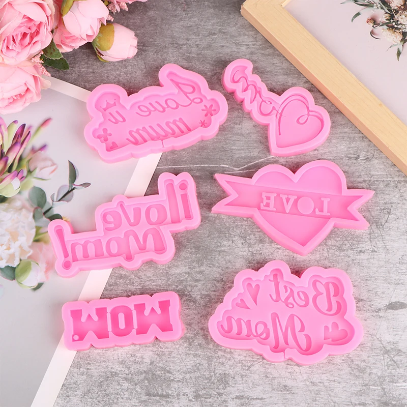 1pc Muttertag Silikon form Familie Liebe Kuchen Dekoration Mutter Geschenk Fondant Schokolade DIY Küche Backen Fudge Werkzeug Image