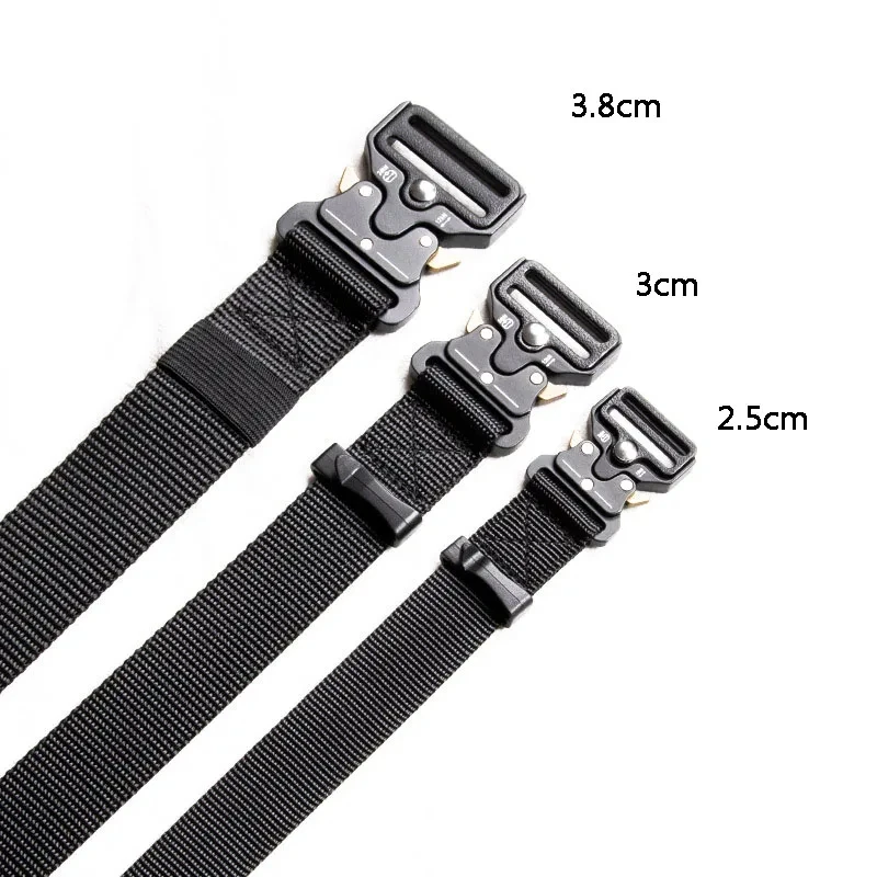 3,8 cm 3 cm 2,5 cm Canvas taktischer Gürtel für Männer und Frauen trendiger Hip-Hop-Punk-Outdoor-Jagdgürtel Outdoor-Sport Jugendbund