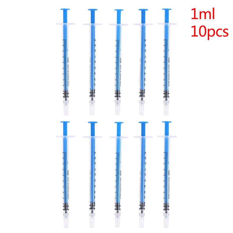 10 stücke 1ml Kunststoff hydro ponik analysieren Einweg-Mess nährstoffs pritze für Leim applikator Mess spritze von hoher Qualität Image
