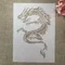 Pochoirs pour peinture murale, A4, 29cm, mince, petit Dragon, bricolage, Scrapbook, coloriage,