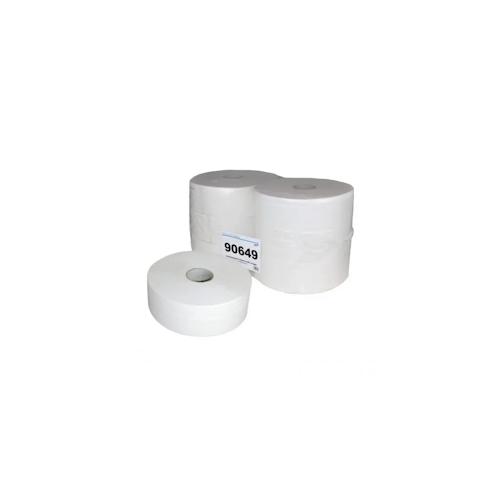 Toilettenpapier Brod Jumborolle, weiß, 100 % Recycling, 2-lagig, 1.945 Blatt, 350 m, 6 Rollen im Folienpack