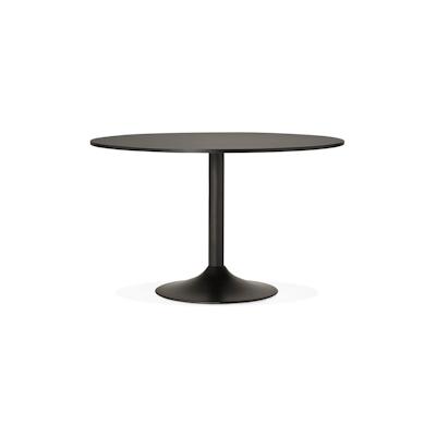 Konferenztisch Melaminholz | Ø 120 cm | rund platzsparend multifunktional | schwarz | Bürotisch | Kadima Design Image
