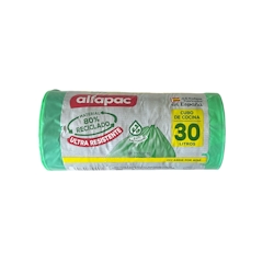 Alfapac - Pack mit 20 Rollen von 15 Müllbeuteln 'Antibakteriell' 55x60cm, 30L Selbstverschluss (insgesamt 300 Müllbeutel) Image