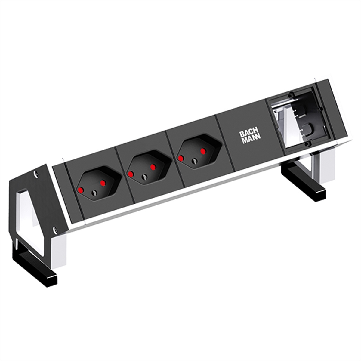 BACHMANN DESK2 3xCH T13 90° 1xCM, Strom 0,2m GST18 RAL9010, United Kingdom Image