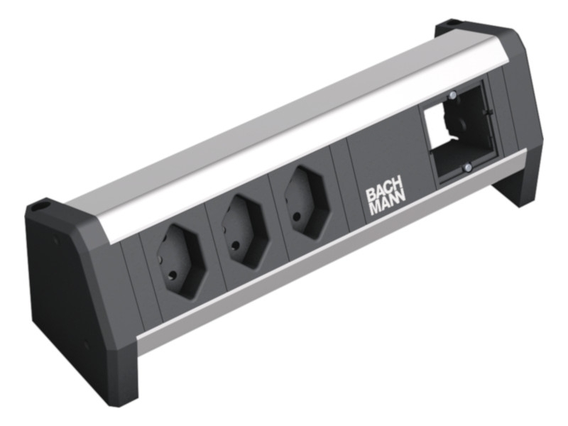 Bachmann DESK 1 3x Steckdose CH, 1x Custom Modul (902.008) Image