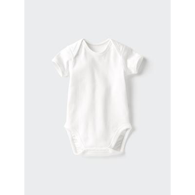 Uniqlo - Newborn 100% Cotton Short Sleeved Bodysuit - White