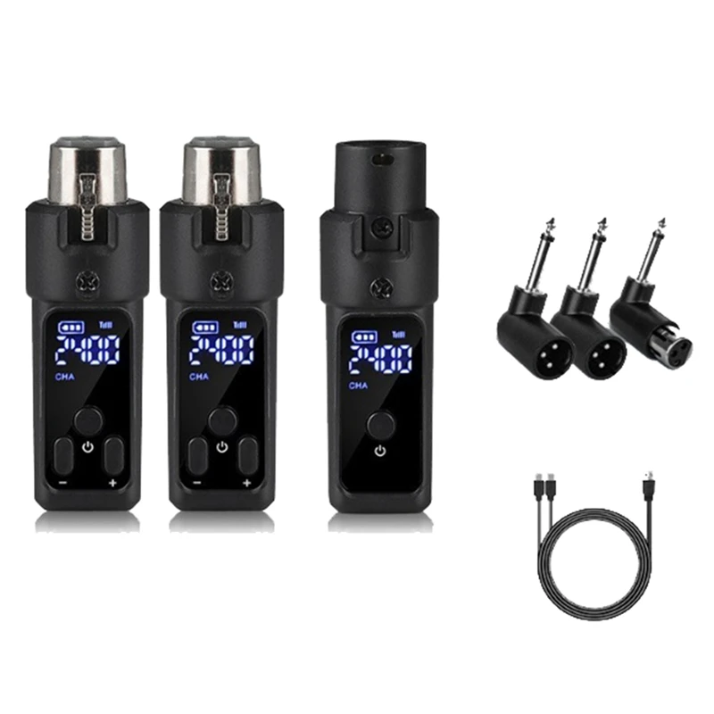 Nuovo sistema adattatore XLR 2.4G ricevitore trasmettitore microfono wireless adatto per mixer audio per chitarra con microfono dinamico