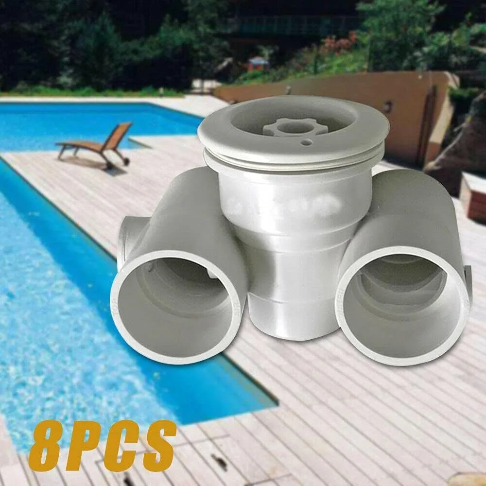 Ensemble de 8 buses de massage pour piscine, buses d'hydrothérapie pour piscine, joint d'hydro-massage, à utiliser pour les piscines, les bains, les sources chaudes