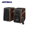 AIYIMA S700 Altoparlanti da scaffale attivi 120W Bluetooth Sistema audio HiFi wireless Altoparlante da scaffale in legno Uscita audio Subwoofer