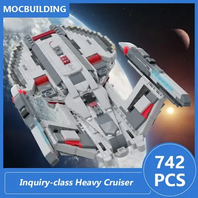 Anfrage-klasse Schwere Cruiser Modell Moc Bausteine Diy Montieren Ziegel Raum Pädagogisches Kreative Display Spielzeug Geschenke 742PCS Image