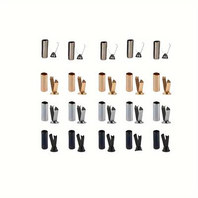TEMU 40pcs Durable Metal Cord Locks, 20 Pairs, , High-quality Alloy Cable Stops For Shoelaces, Drawstring, Diy Shoe And Hoodie Repair Accessories