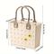 TEMU 1pc Multipurpose Fashion Tote Picnic Basket, Waterproof Plastic Storage Organizer With Soft Handles, Portable Household Shopping Basket, Bathroom Caddy, Convenient Utility Bag For Home And Travel