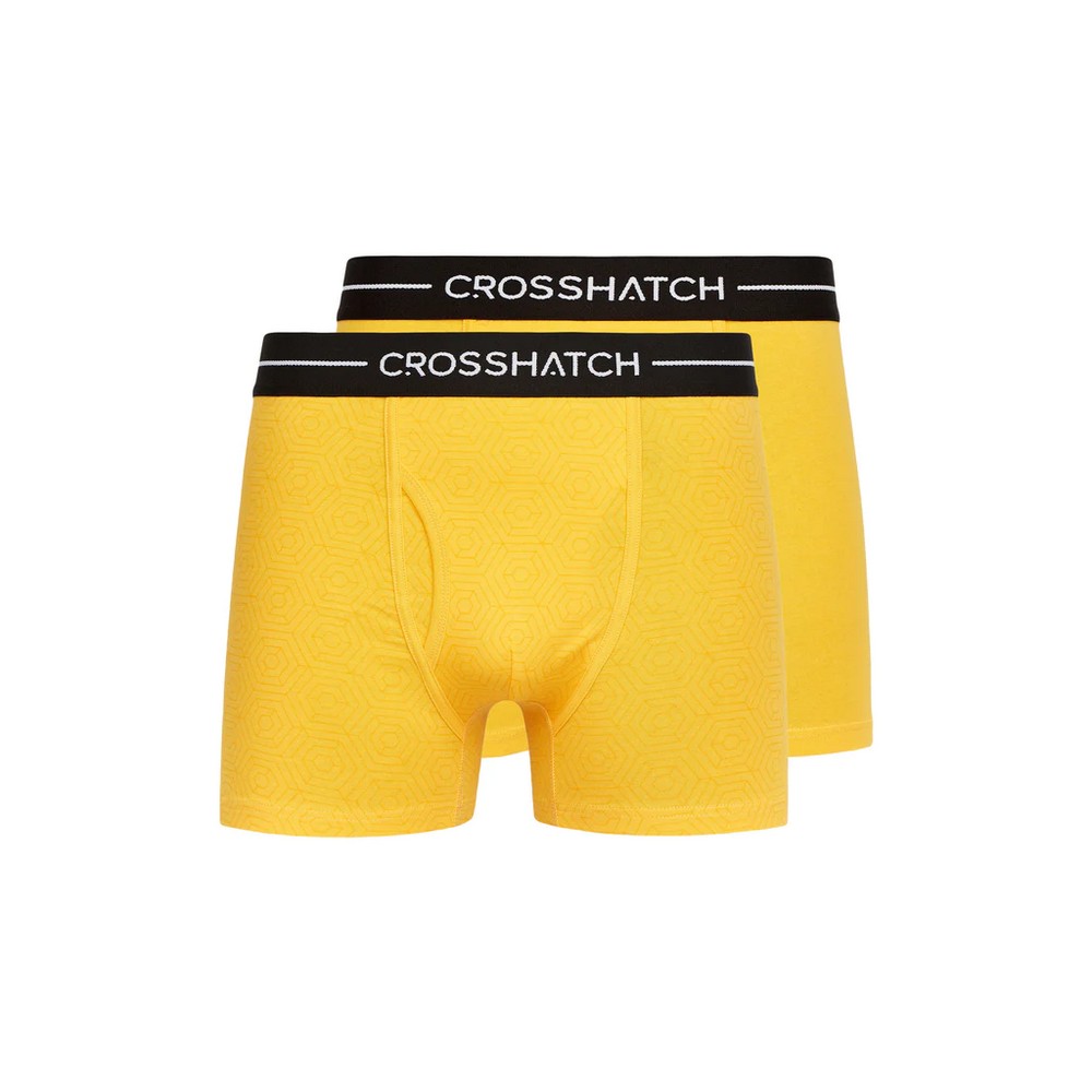 Crosshatch - "Hexter" Boxershorts für Herren (2er-Pack) (Gelb) Image