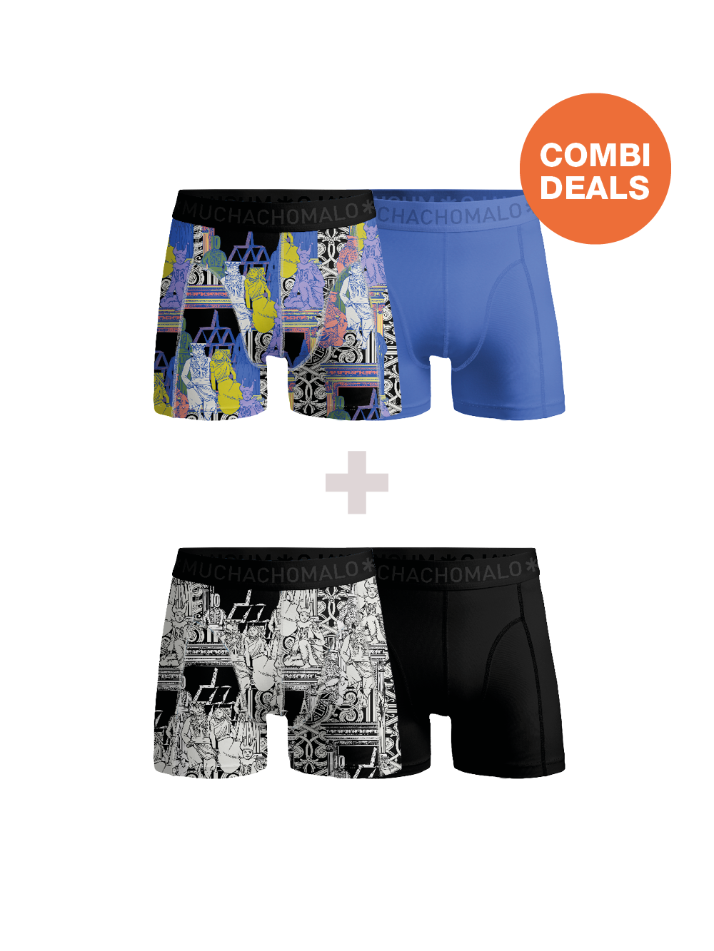 Muchachomalo Herren Boxershorts – 2+2 Stück – Herren Unterhosen Image