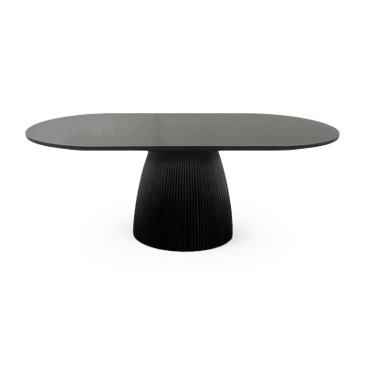 Oxford Rectangular Dining Table Black Wood