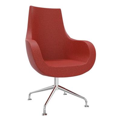 fm Büromöbel Sessel »Pirum« hohe Rückenlehne mit eingebauter Rückholfeder rot, 71x110x48 cm