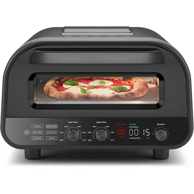 Indoor Pizza Oven - Makes 12 Inch Pizzas in Minutes, Heats up to 800°F - Countertop Electric Pizza