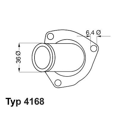 Wahler Thermostat, Kühlmittel [Hersteller-Nr. 4168.92D] für Opel, Vauxhall Image