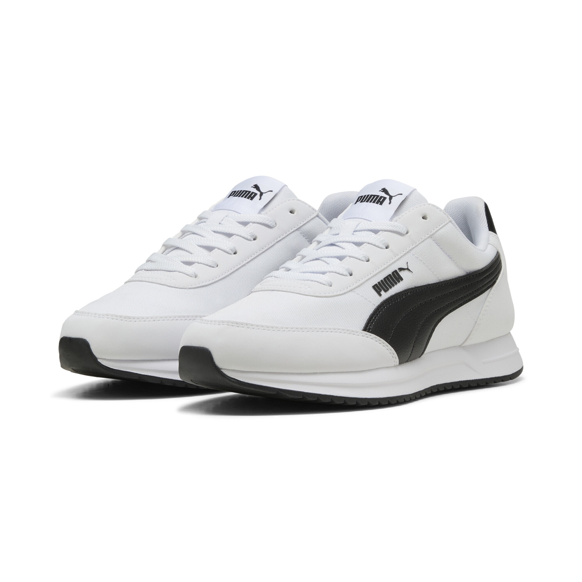 Sneaker PUMA "R78 Lightwind Sneakers Erwachsene", Damen, Gr. 47, weiß schwarz, Obermaterial: Synthetik, Textil; Futter: Textil; Innensohle: Keine Angabe; Laufsohle: Gummi, Schuhe Sneaker
