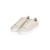 Sneaker CALVIN KLEIN JEANS "3 CUPSOLE NY WN", Damen, Gr. 37, beige (natur, weiß), Polyamid, Lederimitat, unifarben mit Farbeinsatz, klassisch, Schuhe, Schnürschuh, Freizeitsneaker, Halbschuh mit gepolstertem Schaftrand