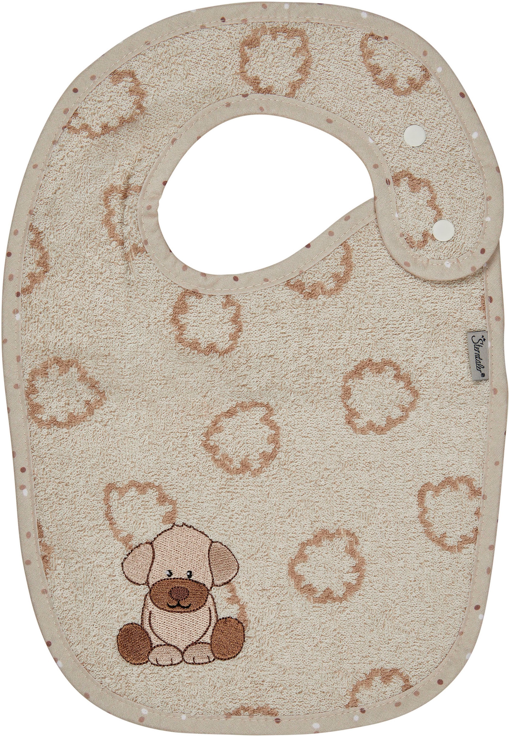 Lätzchen STERNTALER "Hund Lucky", Baby, beige (ecru), Baumwolle, Lätzchen Image