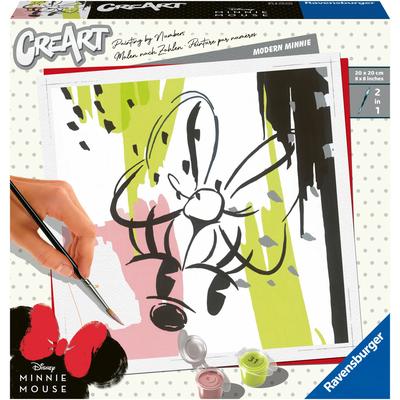 Malen nach Zahlen RAVENSBURGER "CreArt, Modern Minnie", bunt, Malvorlagen, KinderB:20cm H:20cm, Made in Europe, B:20cm H:20cm Image