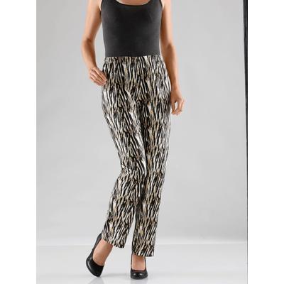 Jerseyhose CLASSIC BASICS, Damen, Gr. 21, Kurzgrößen, gelb (camel, bedruckt), 100% Baumwolle, gemustert, ethno, lang, Hosen Image