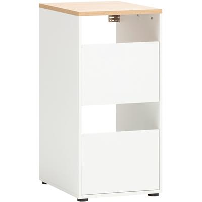 Wäscheschrank SCHILDMEYER "Solea, Breite 45 cm", weiß (mattweiß, eichehellfarben), B:45,1cm H:95,8cm T:60,0cm, FSC-zerti