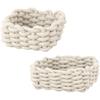 Aufbewahrungskorb "»Melara«", beige (natur), B:21,5cm H:7,5cm T:21,5cm, Baumwolle, Polyester, Metall, SCHÖNER WOHNEN-KOLLEKTION, Aufbewahrungsboxen, Badkörbe aus Cotton Rope zur Aufbewahrung von Badutensilien, 2 Größen