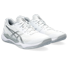 Indoorschuh ASICS "GEL-TACTIC 12", Gr. 42, weiß (weiß, pure silber), Textil, Synthetik, sportlich, Schuhe
