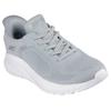 Slip-On Sneaker SKECHERS "BOBS SQUAD CHAOS-CURRENT MUSE", Damen, Gr. 42, mintgrün, sage, Textil, casual, Schuhe, Slipper, Freizeitschuh in veganer Verarbeitung