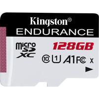 KINGSTON Speicherkarte HIGH-ENDURANCE microSD 128GB, schwarz-weiß (eh13), 128 GB, Speicherkarten