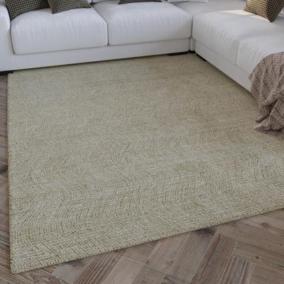 Wollteppich WECON HOME "Hamptons THIRTEEN", beige (sand beige), B:110cm H:10mm L:170cm, Schurwolle, Teppiche, Läufer, Schurwolle, Kurzflor, Wohnzimmer, Schlafzimmer, elegant, Welle Image