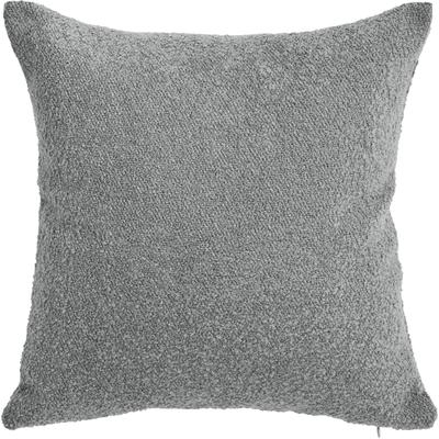 Kissenhülle DONE. "Touch", silber (silberfarben), B:45cm L:45cm, Polyester, Acetat, Obermaterial: 57% Polyacryl, 43% Polyester, Kissenbezüge, Einfarbige Kissenhülle aus weichem Bouclé-Stoff Image