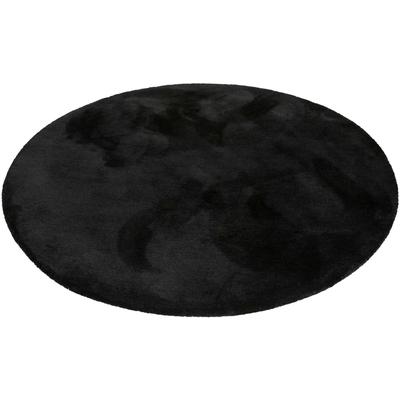 Hochflor-Teppich ESPRIT "Relaxx ESP-4150", schwarz, H:25mm Ø:120cm, Kunstfaser, Teppiche, Wohnzimmer, sehr große Farbauswahl, weicher dichter Hochflor Image