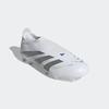 Fußballschuh ADIDAS PERFORMANCE "PREDATOR LEAGUE LACELESS FG/MG", Gr. 47, cloud weiß, silber metallic, bright royal, Synthetik, sportlich, Schuhe