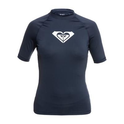 Rash Guard ROXY "Whole Hearted", Damen, Gr. L, blau (mood indigo), [Hauptstoff] 86% Polyester, 14% Elasthan, Kurzarm, Shirts Image