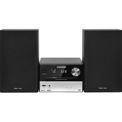 GRUNDIG Microanlage "CMS 3000", silber (schwarz, silberfarben), B:18cm H:12cm T:22cm, Radios