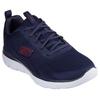 Sneaker SKECHERS "SUMMITS-TORRE", Herren, Gr. 43, blau (navy, rot), Textil, sportlich, Schuhe, Freizeitschuh, Schnürschuh mit S-Logo, Topseller